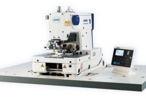 JUKI MEB-3900 COMPUTER-CONTROLLED, EYELET BUTTONHOLING SEWING SYSTEM〈FOR JEANS AND COTTON PANTS〉- Balaji Sewing Machine