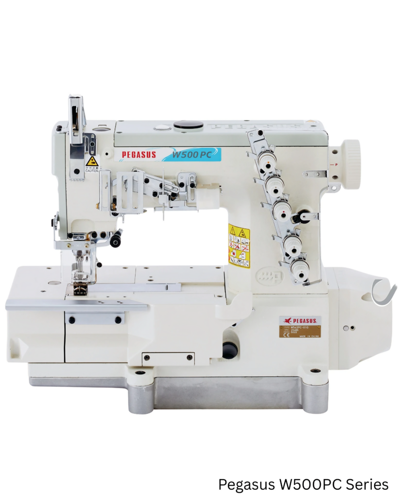 Pegasus W500PC Series - Category: Interlock Flatbed Stitch Machine (Oil Barrier Type)