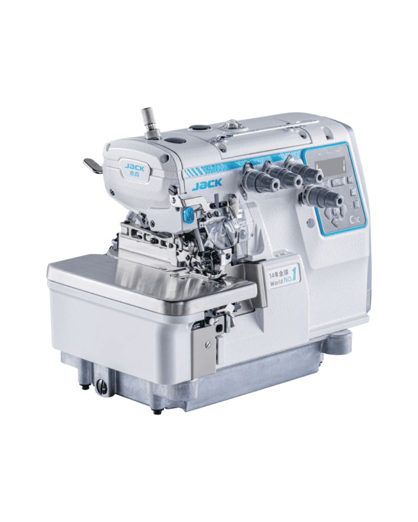 Jack C3C overlock machine for garment stitching with smooth finish and low lint output