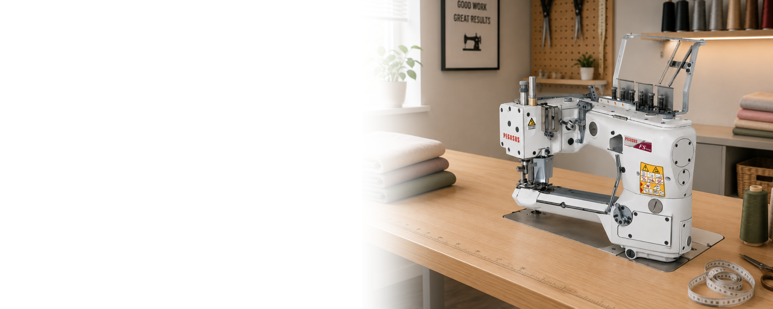 Pegasus FS703 industrial overlock sewing machine for high speed stitching